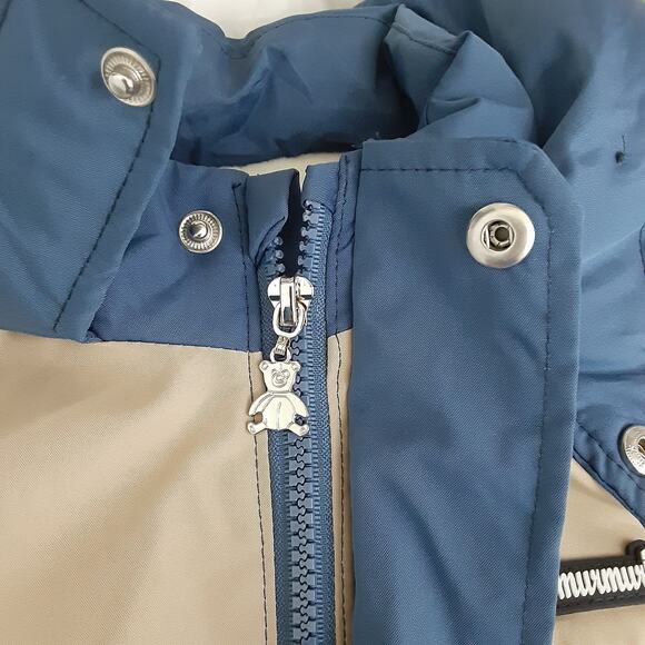 MurmurBear Baby Bunting Thermal Snowsuit Diaper Zip Blue Faux Fur Toddler 2T - Picture 6 of 15